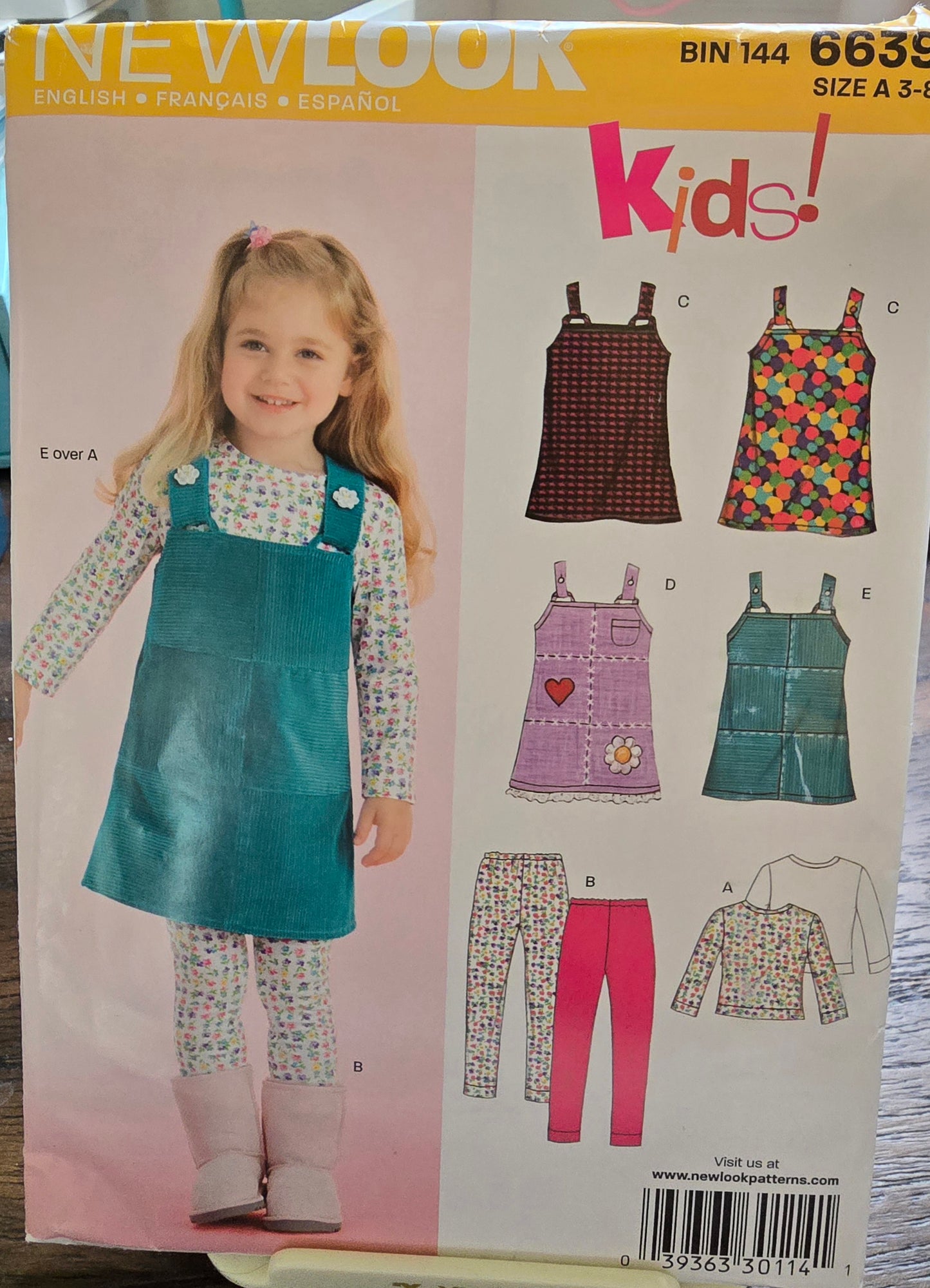 NewLook Sewing Pattern for Child's Dress, Pants and Shirt. N6639