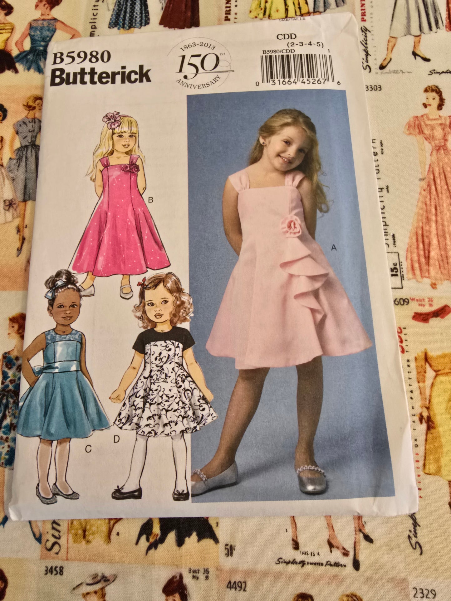 Butterick Sewing Pattern for Children's Dresses B5980